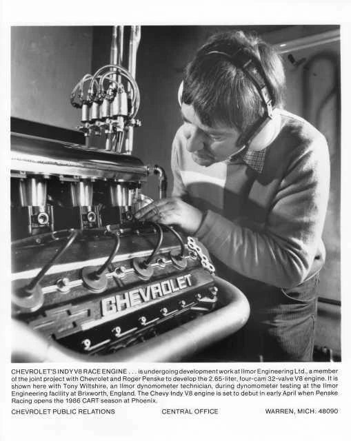 Press Photo for 1986 Chevrolet Indy V8 Racing Engine