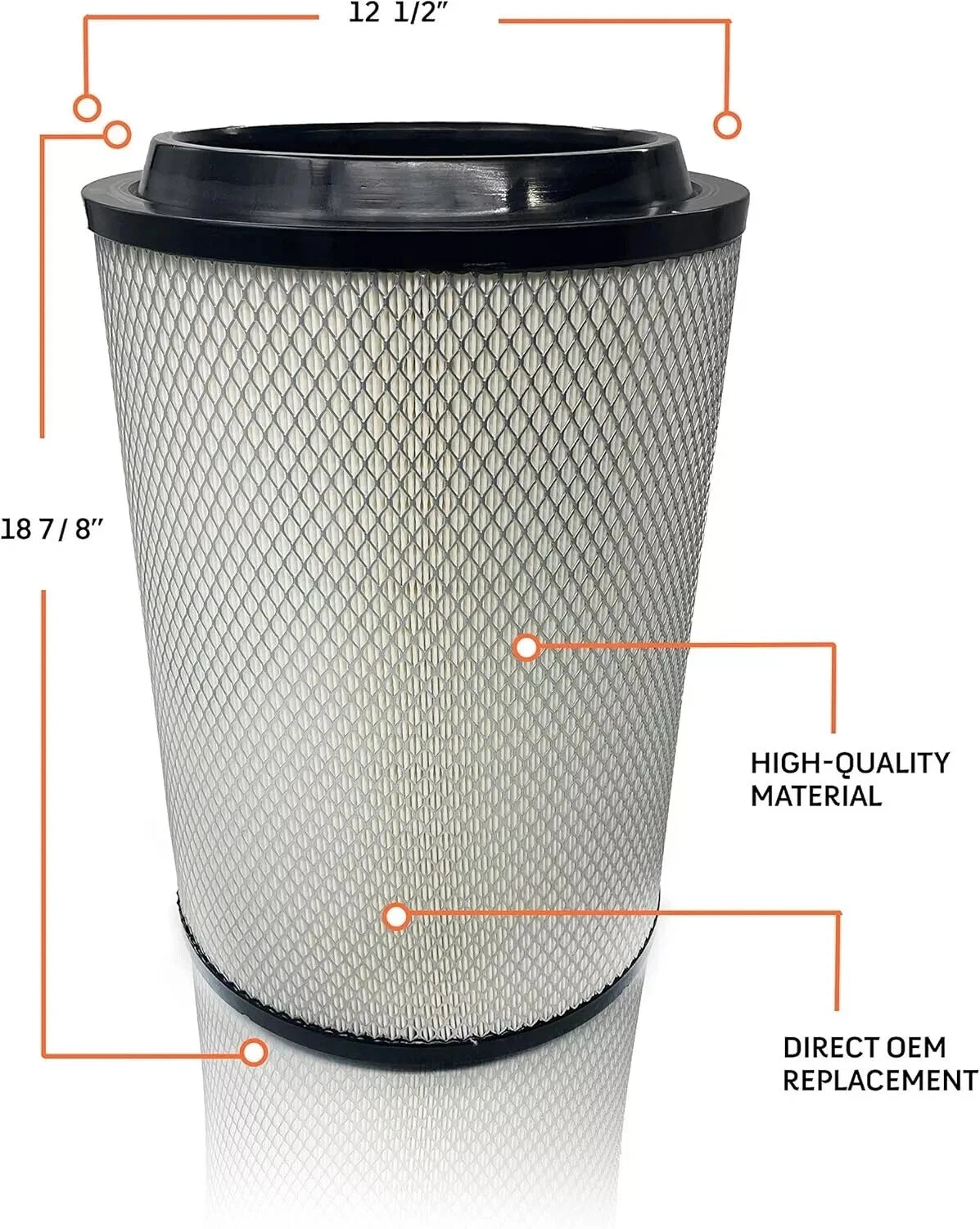 Engine Air Filter for Volvo VNL (2004–2024) Replaces: AF26163M, 996472, 20411815