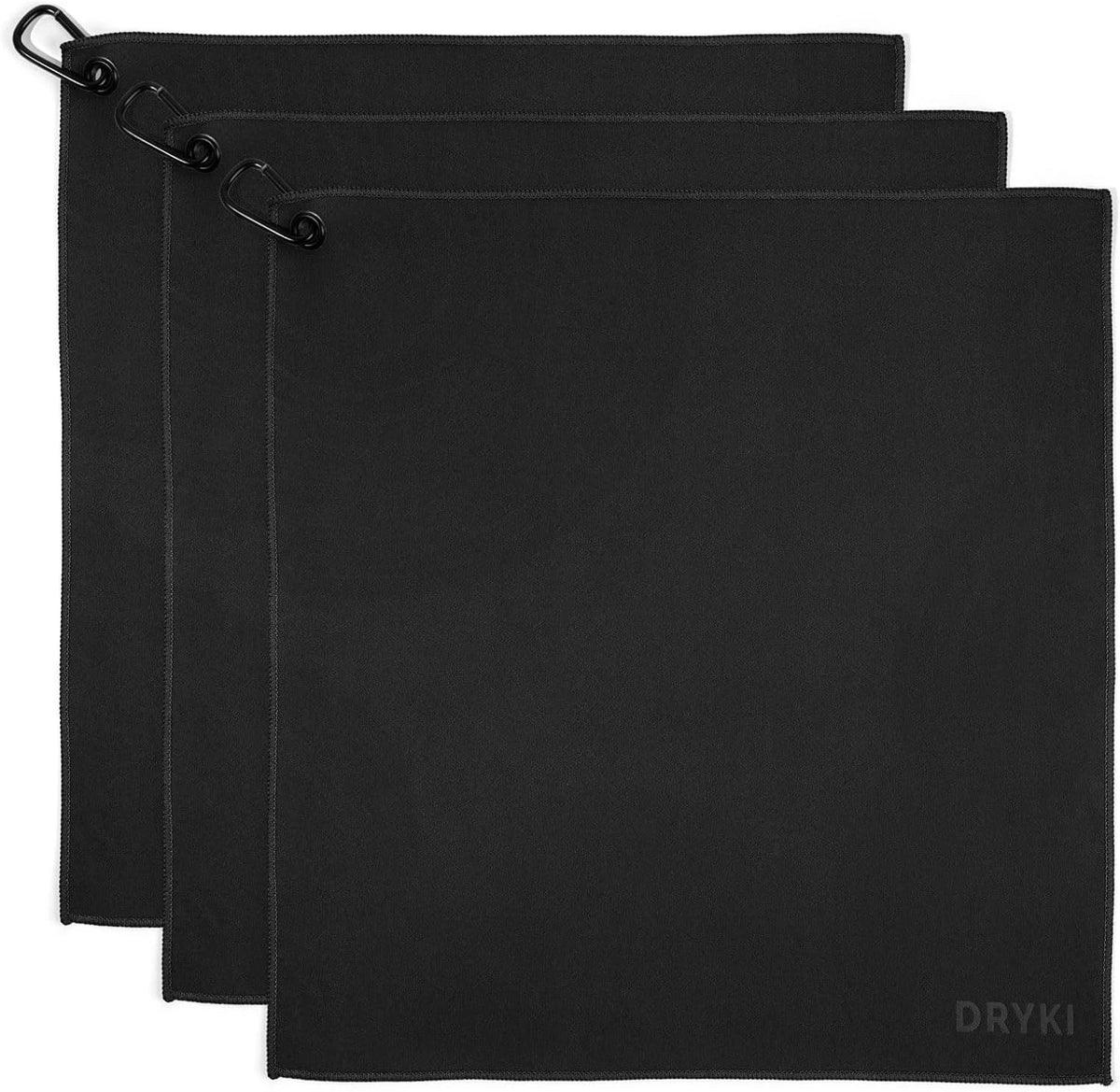 3 Pack Sweat Absorbing Handkerchiefs 15" x 15" Black