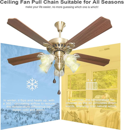 4X Ceiling Fan Pull Chain Extension for Universal Use (12 Inches, Dark Bronze)