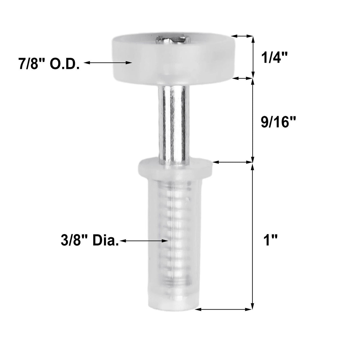 Set of 4 Bifold Top Guide Wheels for Doors