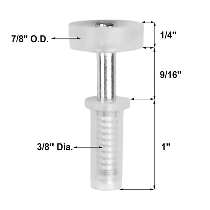 Set of 4 Bifold Top Guide Wheels for Doors
