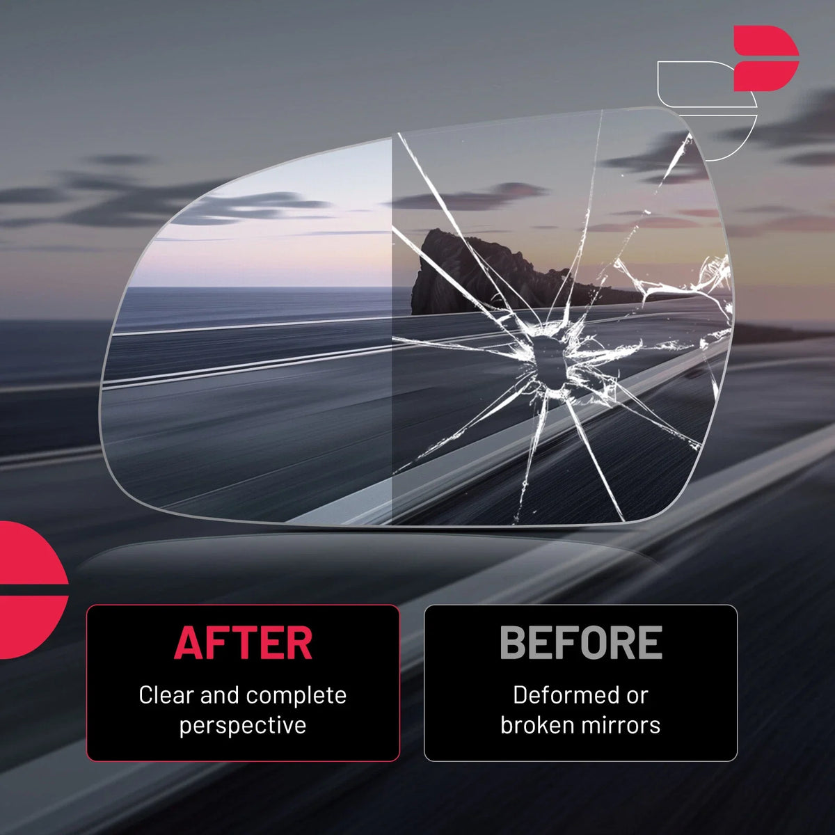 Left Side Mirror Glass for Audi A4 Quattro (2010-2012)