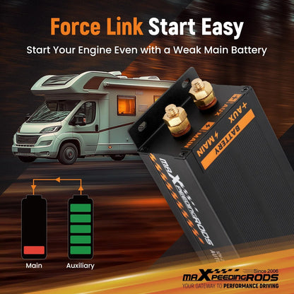 Dual Battery Setup Smart Isolator 300A for Universal Vehicles