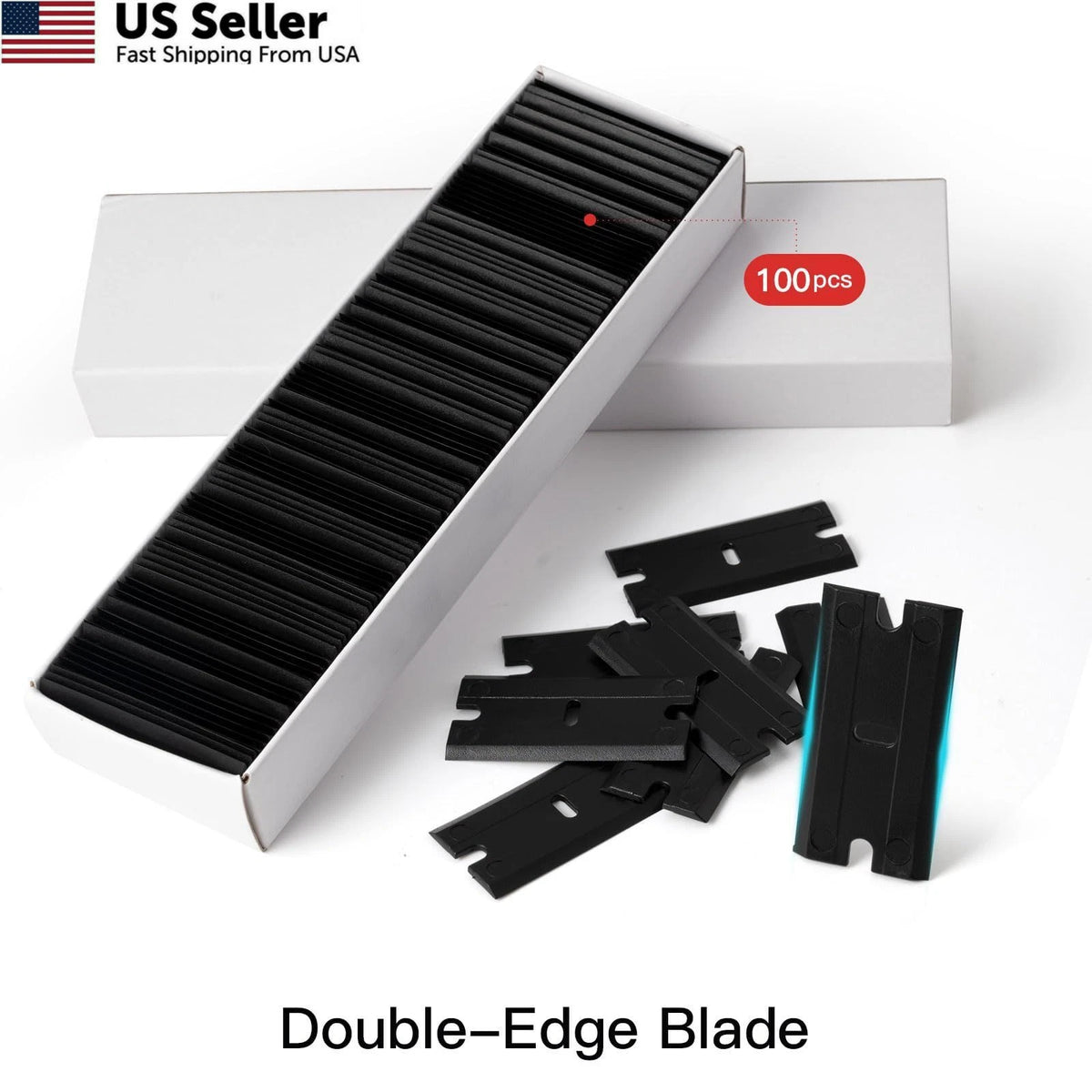 2X Long Handle Plastic Razor Blade Scraper for