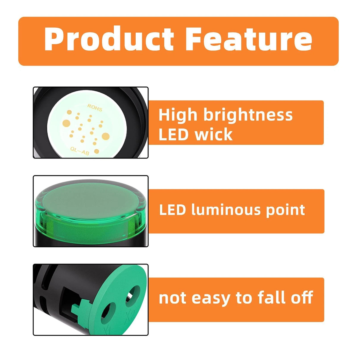 10PCS Energy Saving Indicator Light 12V/24V/110V Green Red