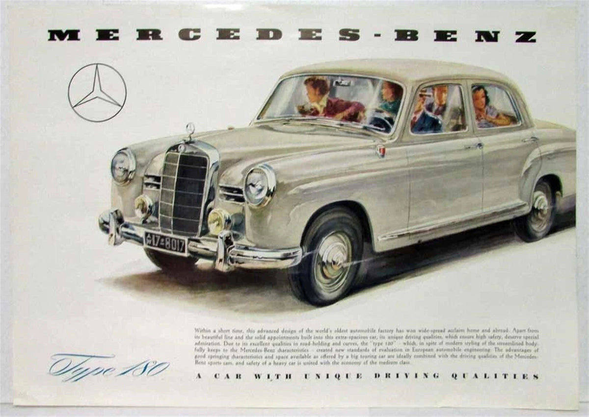 Mercedes-Benz Type 180 Spec Sheet (1954)