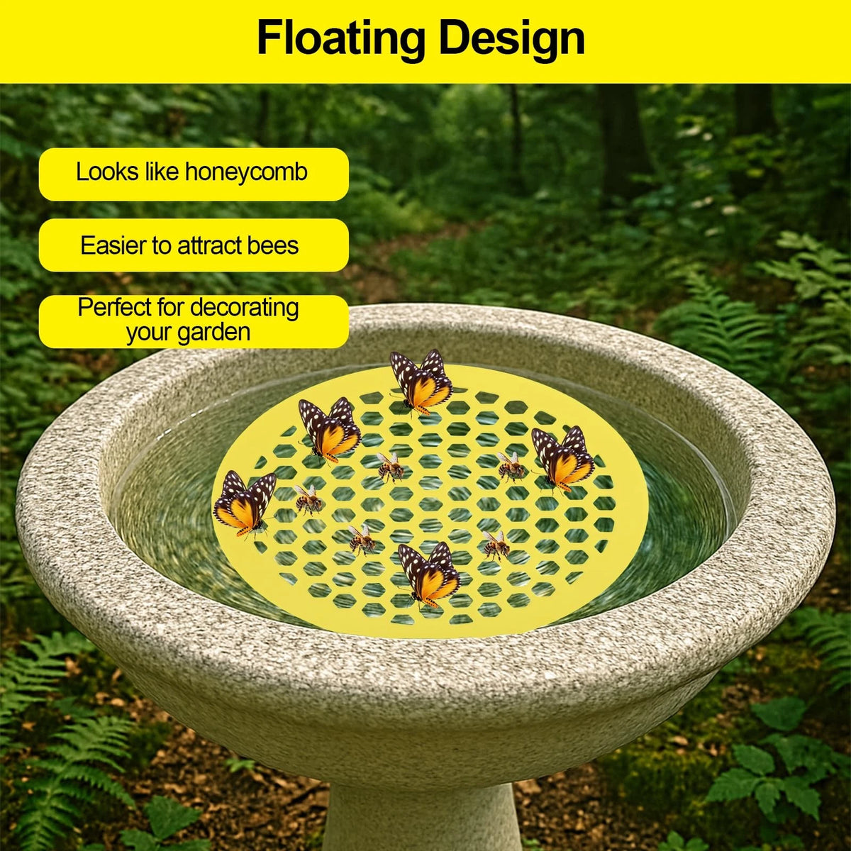 2 Pack Floating Bee Watering Station for Garden Use