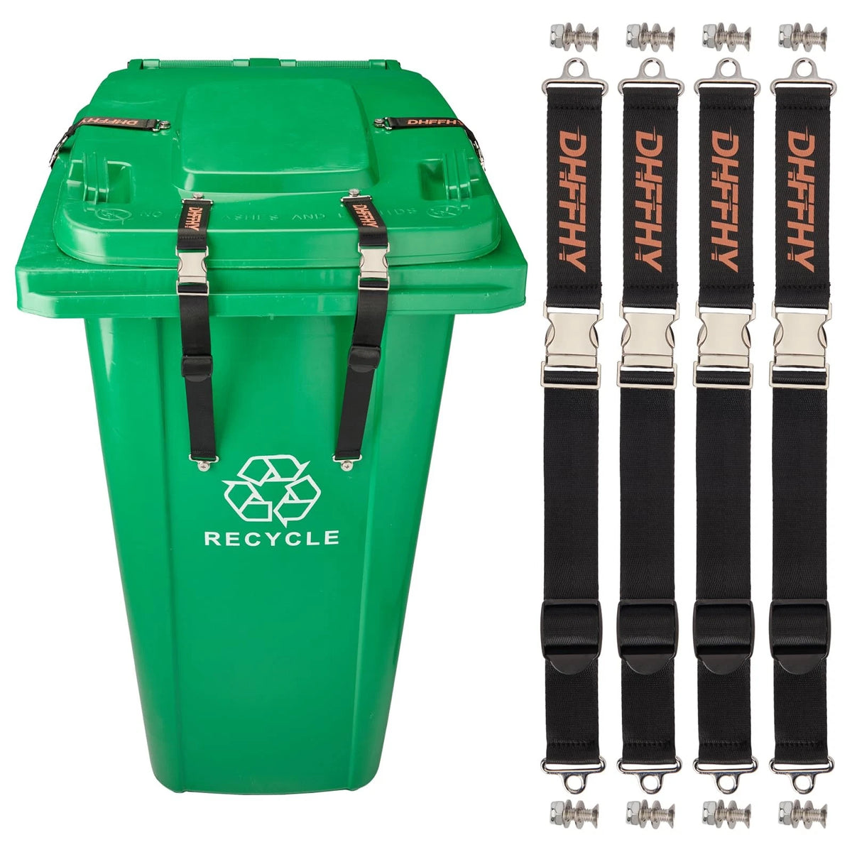 4PCS Heavy-Duty Bear Proof Trash Can Locks for