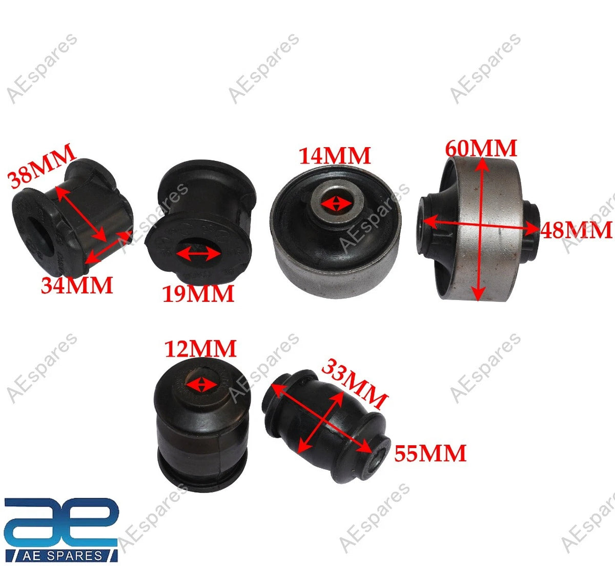 Front Suspension Bush Kit for Suzuki Celerio (2014–2020)