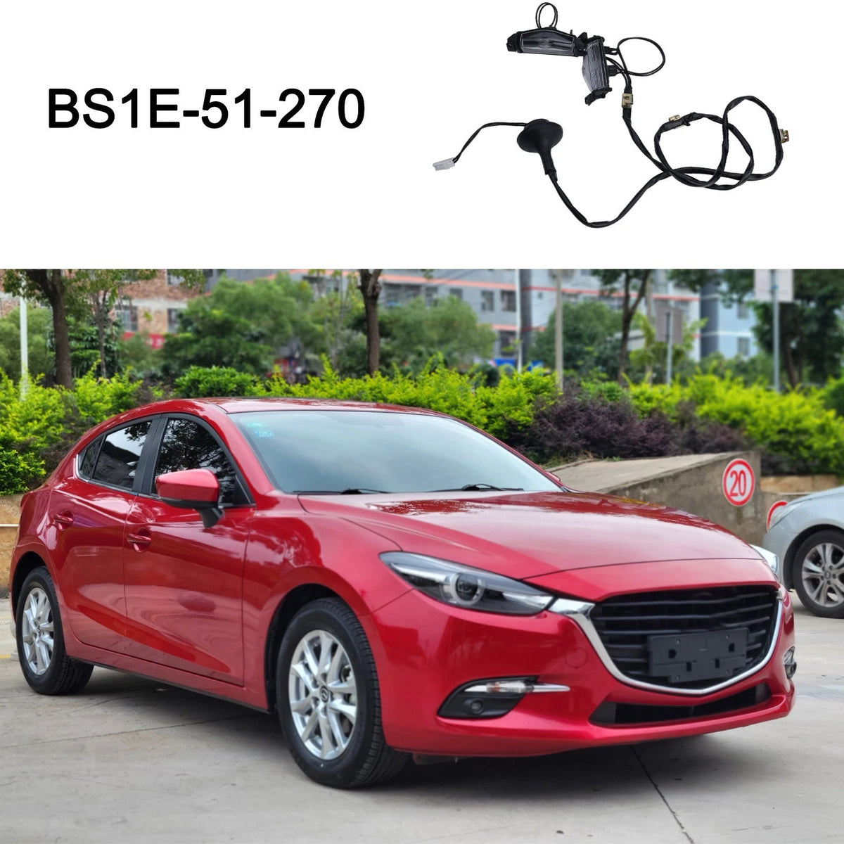 Rear License Plate Light Assembly for Mazda 3 (2009–2013)