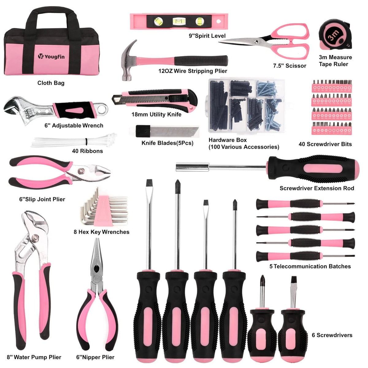 215 Pcs Tool Set for Home Repair (No Specific Make/Model)