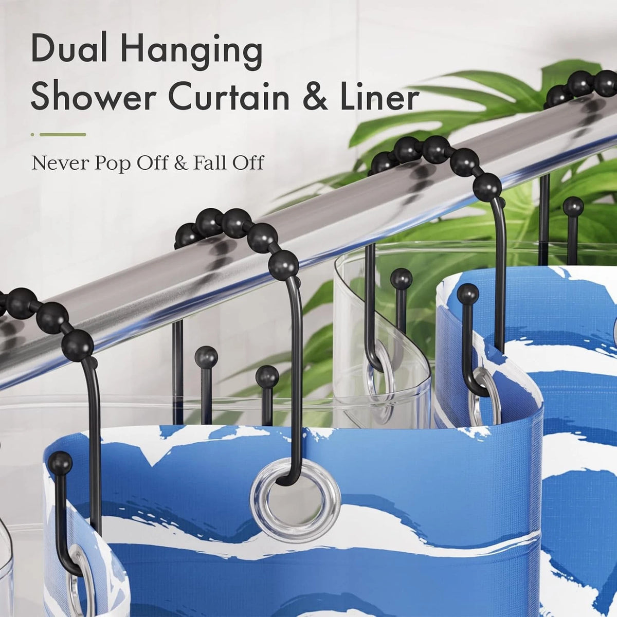 Shower Curtain Hooks for AmazerBath (No Part Numbers Supplied)