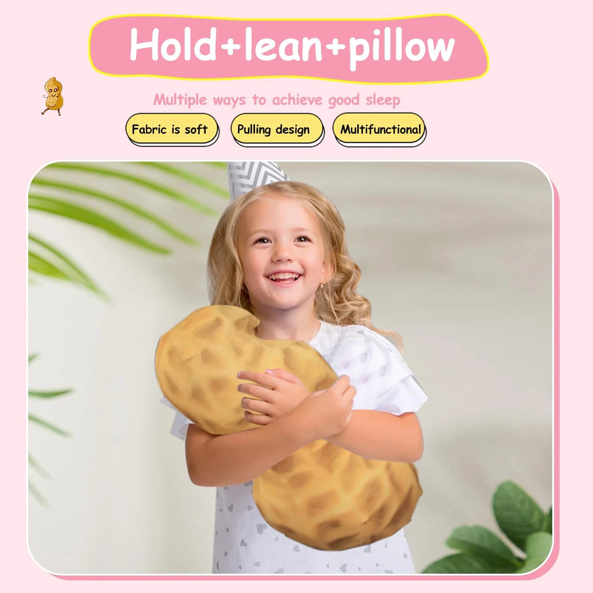 17.7” Peanut Stuffed Animal Plush for Kids (3D Simulation)