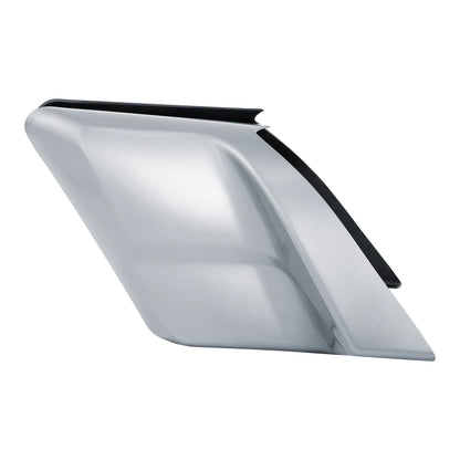 Barracuda Silver Stretched Side Covers Panel for 2014–2024 Harley Street Glide
