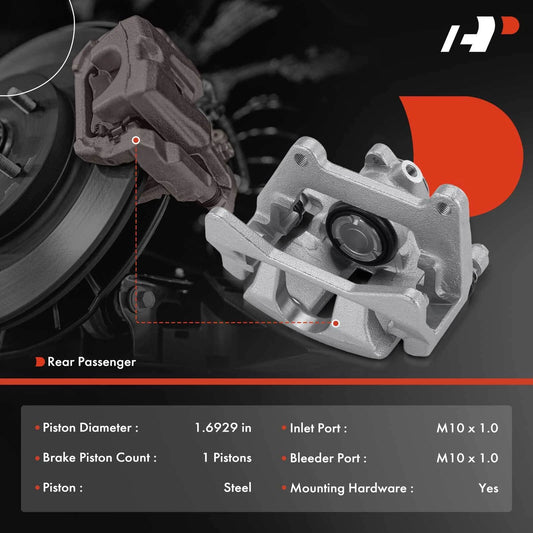 Rear Right Disc Brake Caliper w/ Bracket for Audi A6/A7 Quattro Q5 (2005–2020) 8K0615404C, 19-B7219