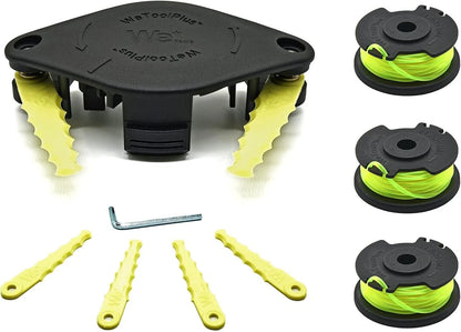 Dual Blade Heavy Duty Trimmer Head with .080" Line Spools for Ryobi