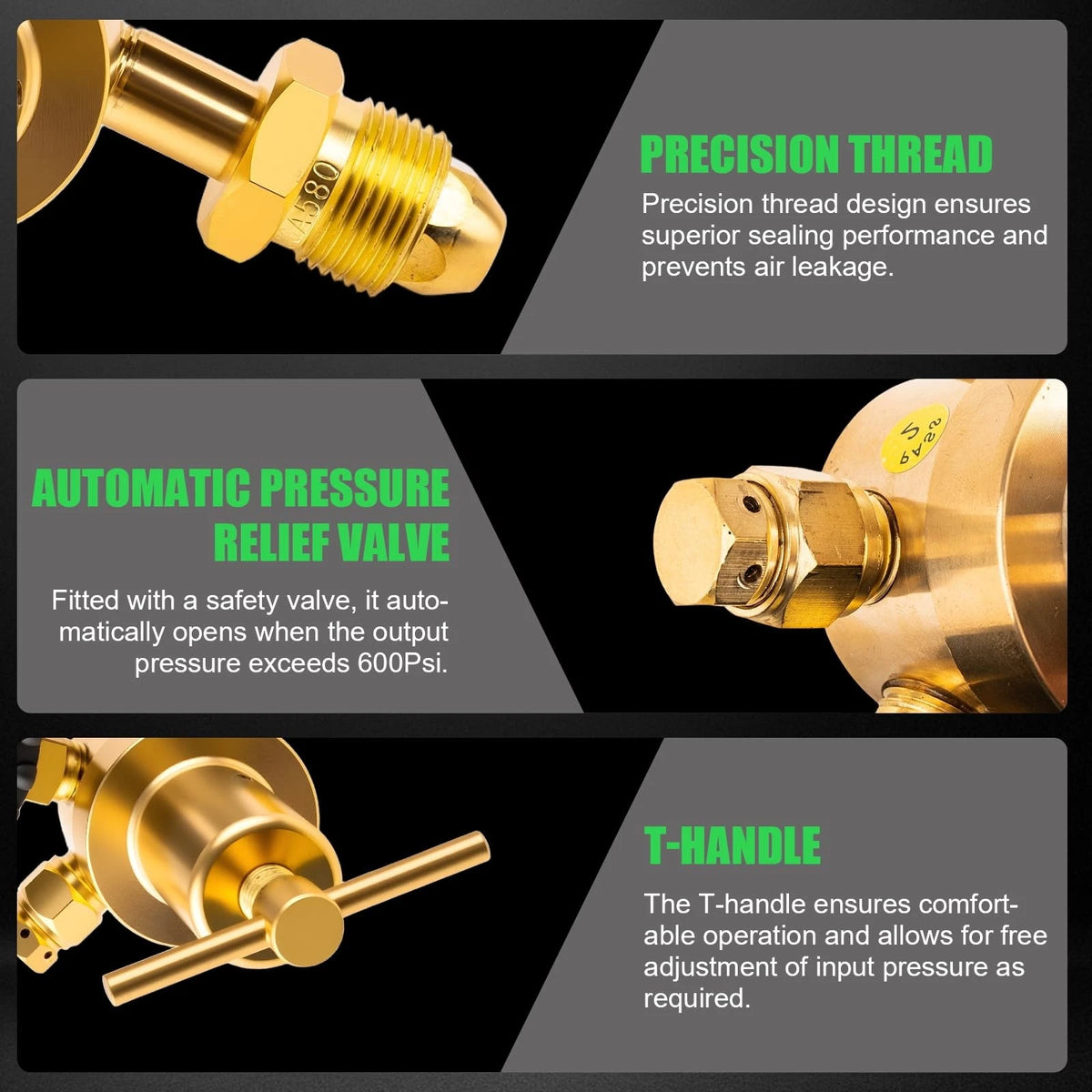 Nitrogen Regulator with 1/4-Inch Male Flare Outlet (0-800 PSI)