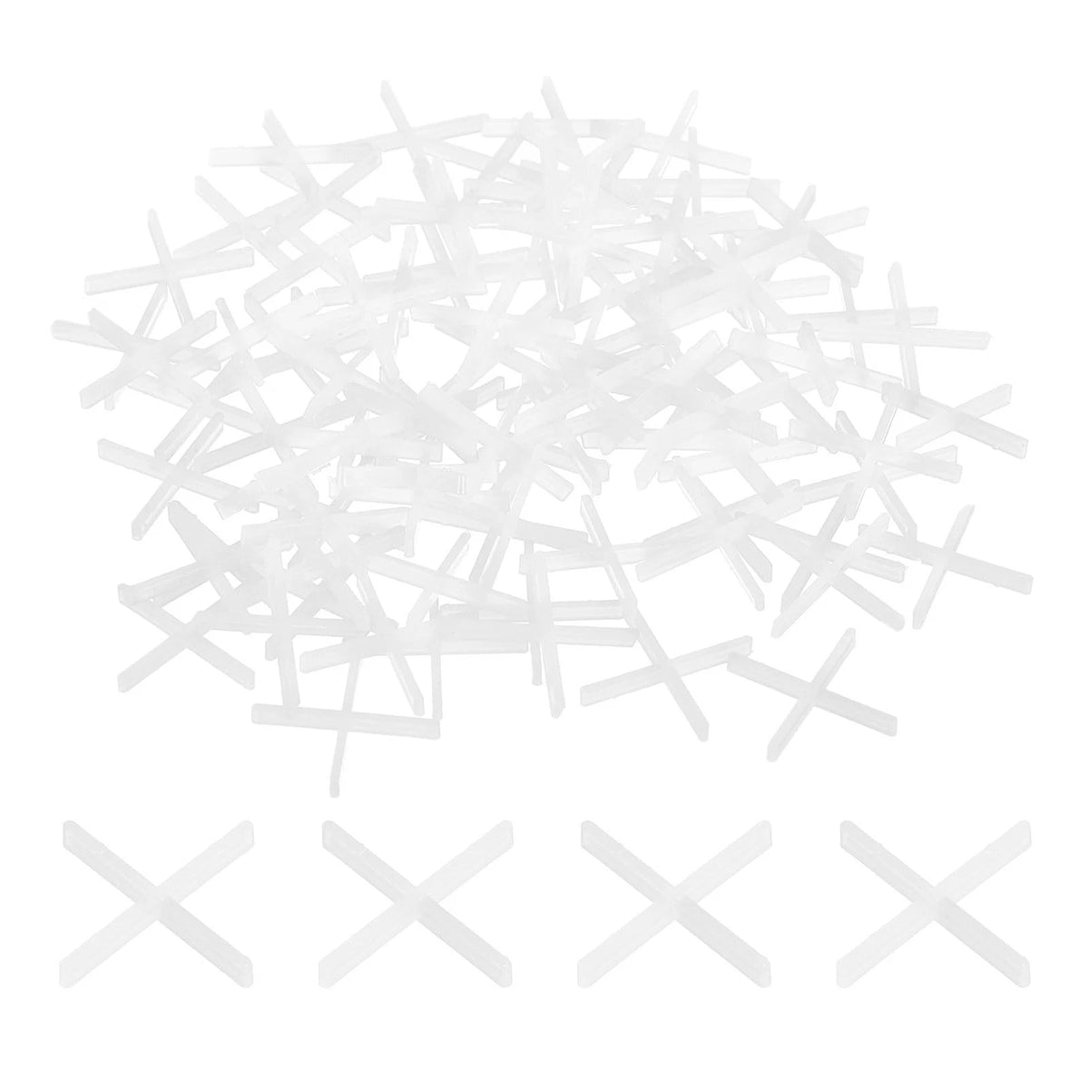 1mm Tile Spacers for Wall Floor (1200 Pcs) Cross Shape, White