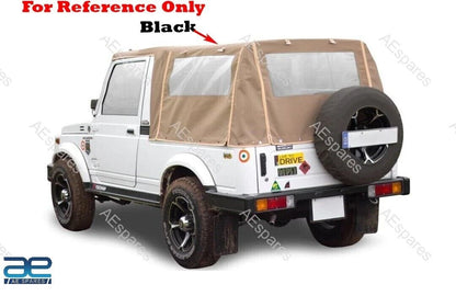 Flat Soft Top for Suzuki Samurai (Wide Openable Window, Long Body)