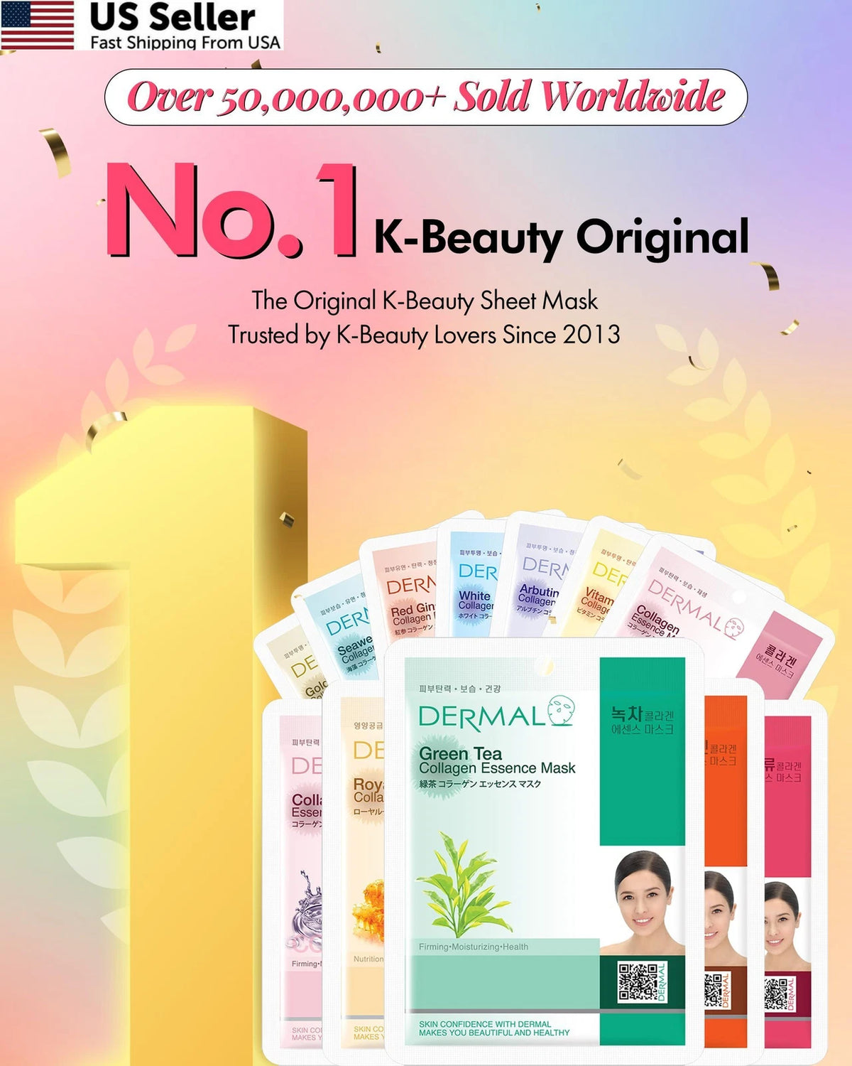 24 Count Facial Mask Combo Pack for Skincare Routine