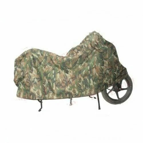 Motorcycle Cover with Mirror Pocket for All Models (Weather Proof, Camouflage)