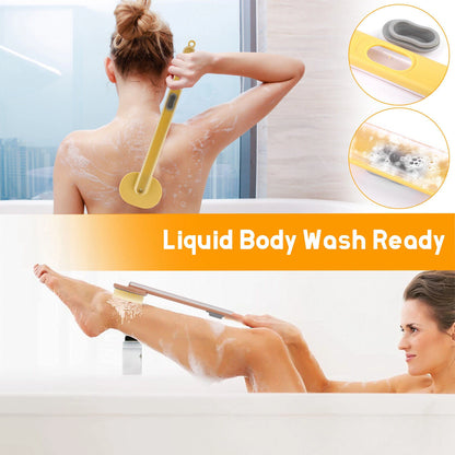 Bath Shower Brush for Body Exfoliation (Long Handle, Soft Bristles)