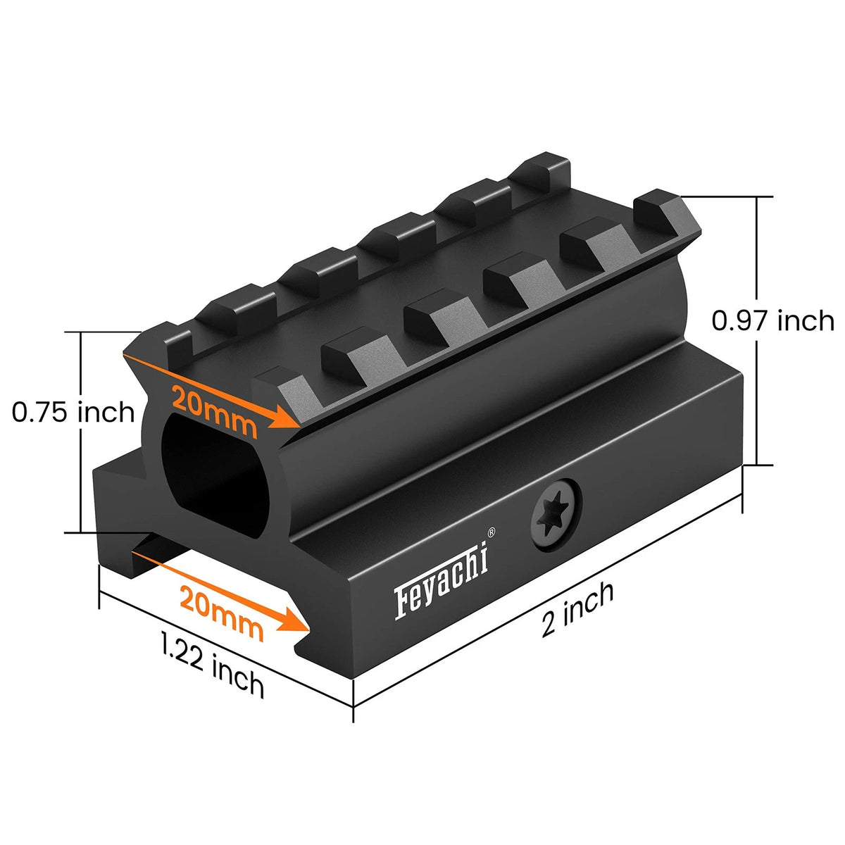 0.75" Picatinny Riser Mount for 0.75" Rails (2010–2023)