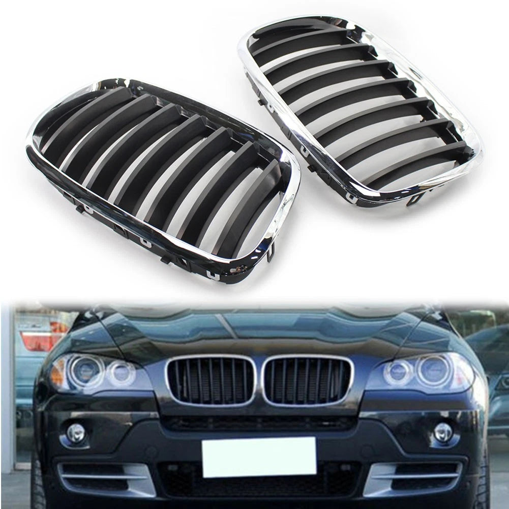 Chrome Grille for BMW X5 X6 E70 E71 (2008–2013)