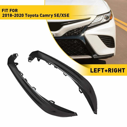 Gloss Black Lower Trim for Front Grille & Headlights on Camry SE/XSE 2018-2020