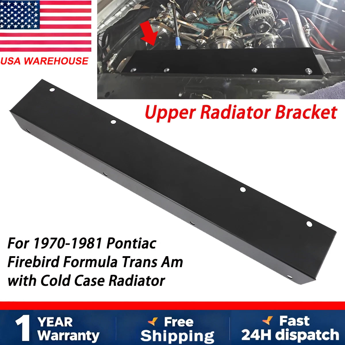 Radiator Upper Support Bracket for Pontiac Firebird (1970–1981)