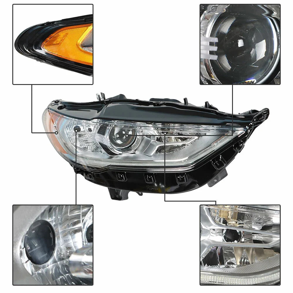 Chrome Headlight for Ford Fusion (2017–2019) - Passenger Right Side