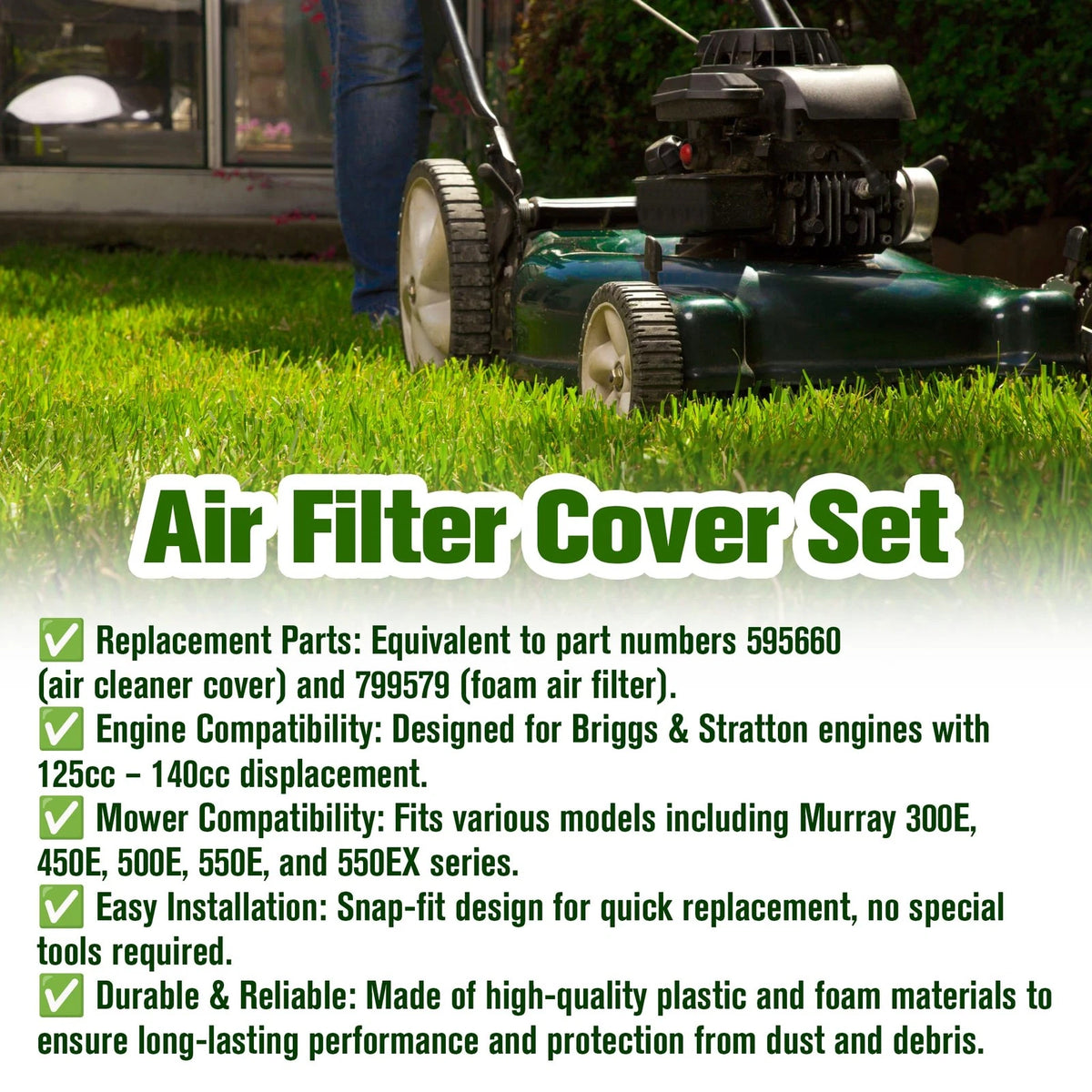 Air Cleaner Cover Filter Replacement for Briggs and Stratton