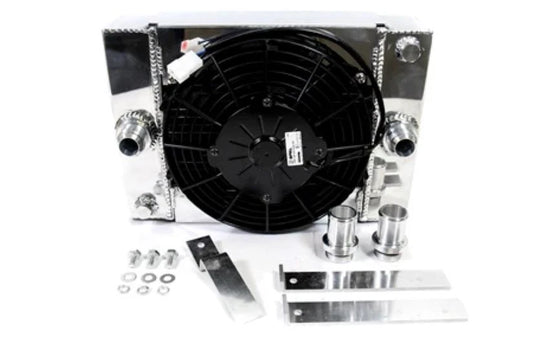 5.65 Inch Drag Radiator with Spal Fan for Compact High-Performance Vehicles