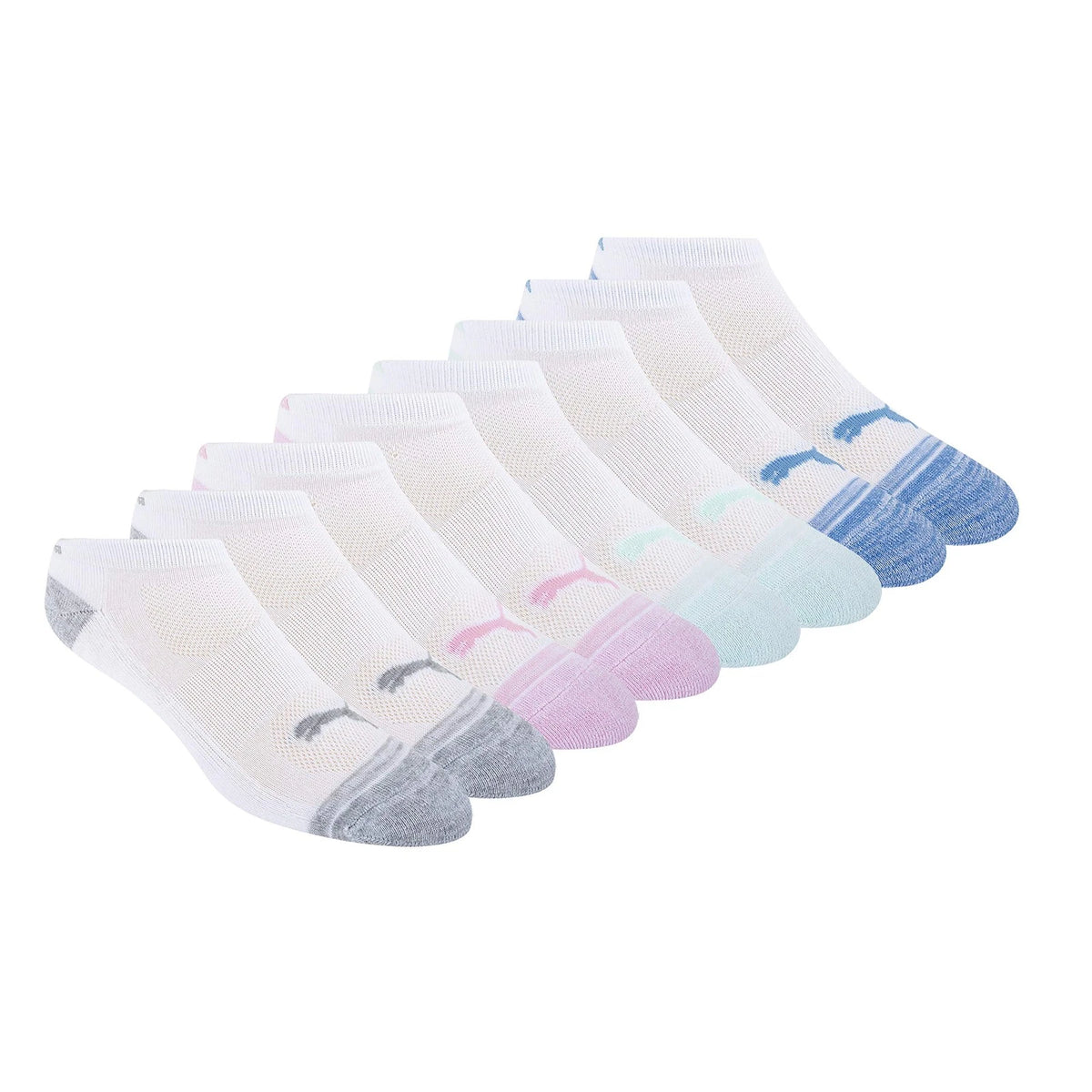8 Pack Low Cut Running Socks for PUMA Womens (9-11 US)