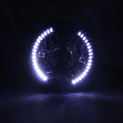 2Pcs 7" Round LED Headlights with White Halo for Mazda Miata MX-5 (1990–1997)