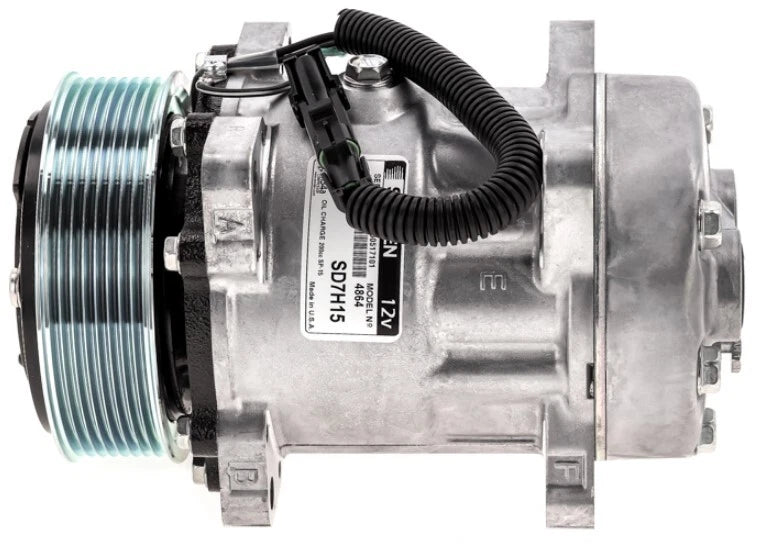 AC Compressor SD7H15 for - 8 Groove Poly Clutch, 12V