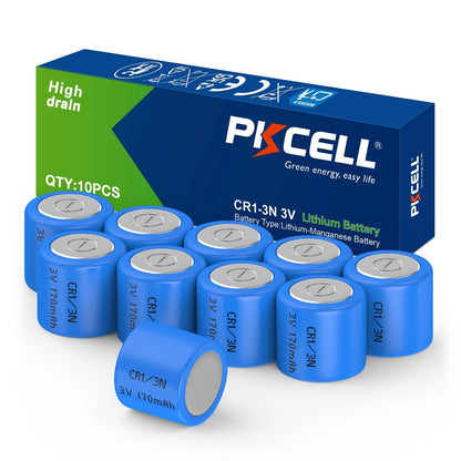 10-Pack CR1/3N 3V Lithium Battery for Various Devices