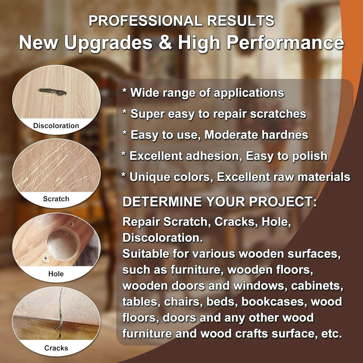 21-Piece Wood Furniture Touch-Up Kit - 12 Color Options
