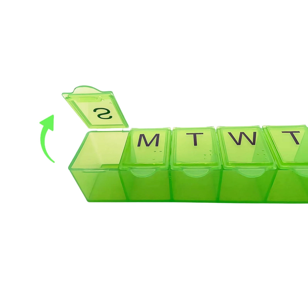 2X Weekly Pill Organizer for Travel - 7 Day Daily Vitamin Case