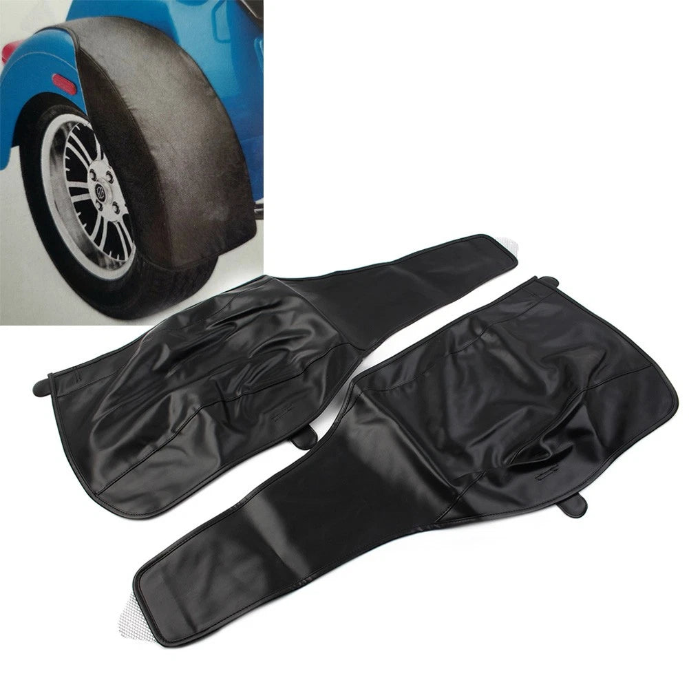 2X Black PU Leather Rear Trike Fender Bra for Harley Tri Glide Ultra Classic
