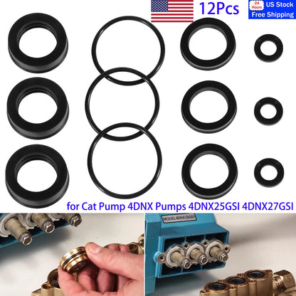 Rubber Seal Kit for CAT Pump 4DNX Pumps (12pcs)