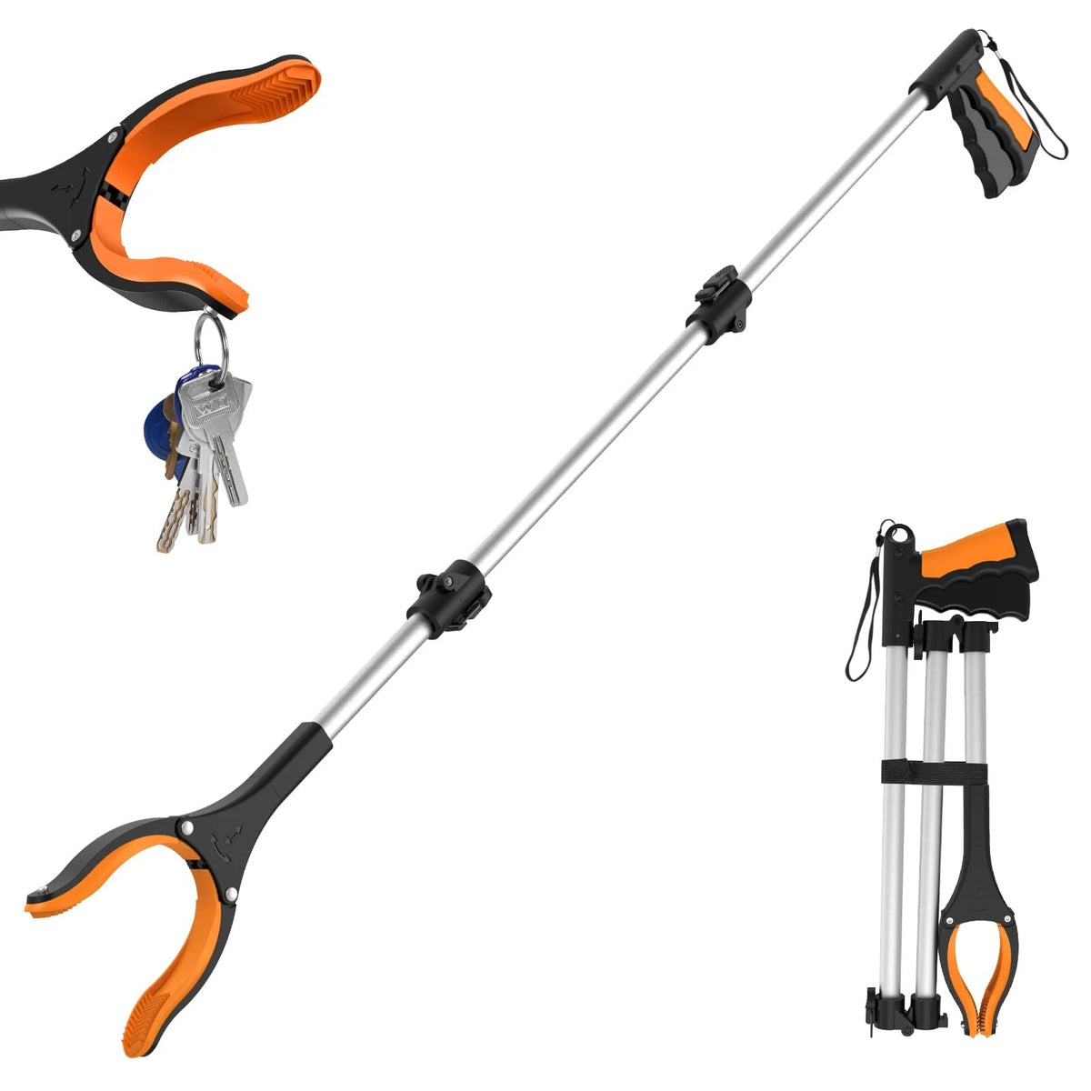 43" Grabber Tool for Elderly (Foldable, Orange)