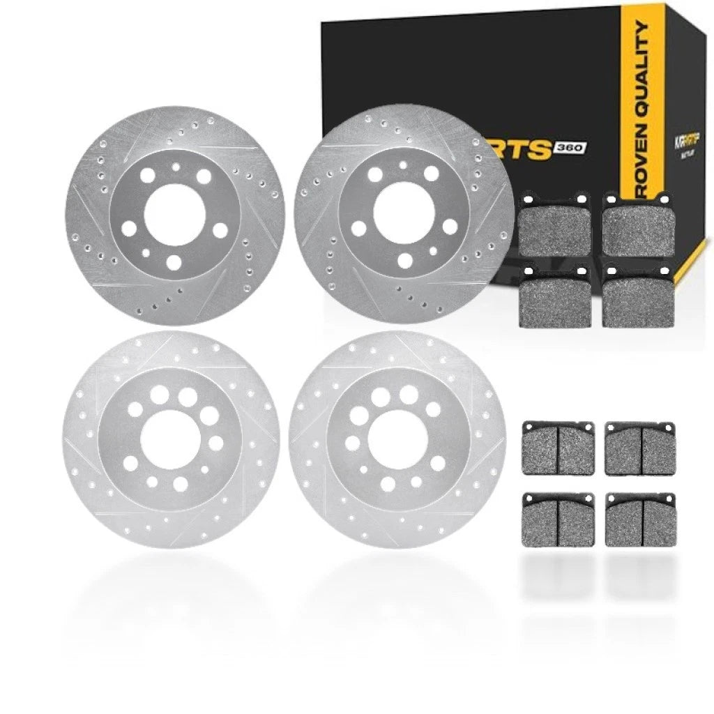 Set of 2 Drilled and Slotted Rotors for (ALX-PAU-DF-7614-27002-CLA1)