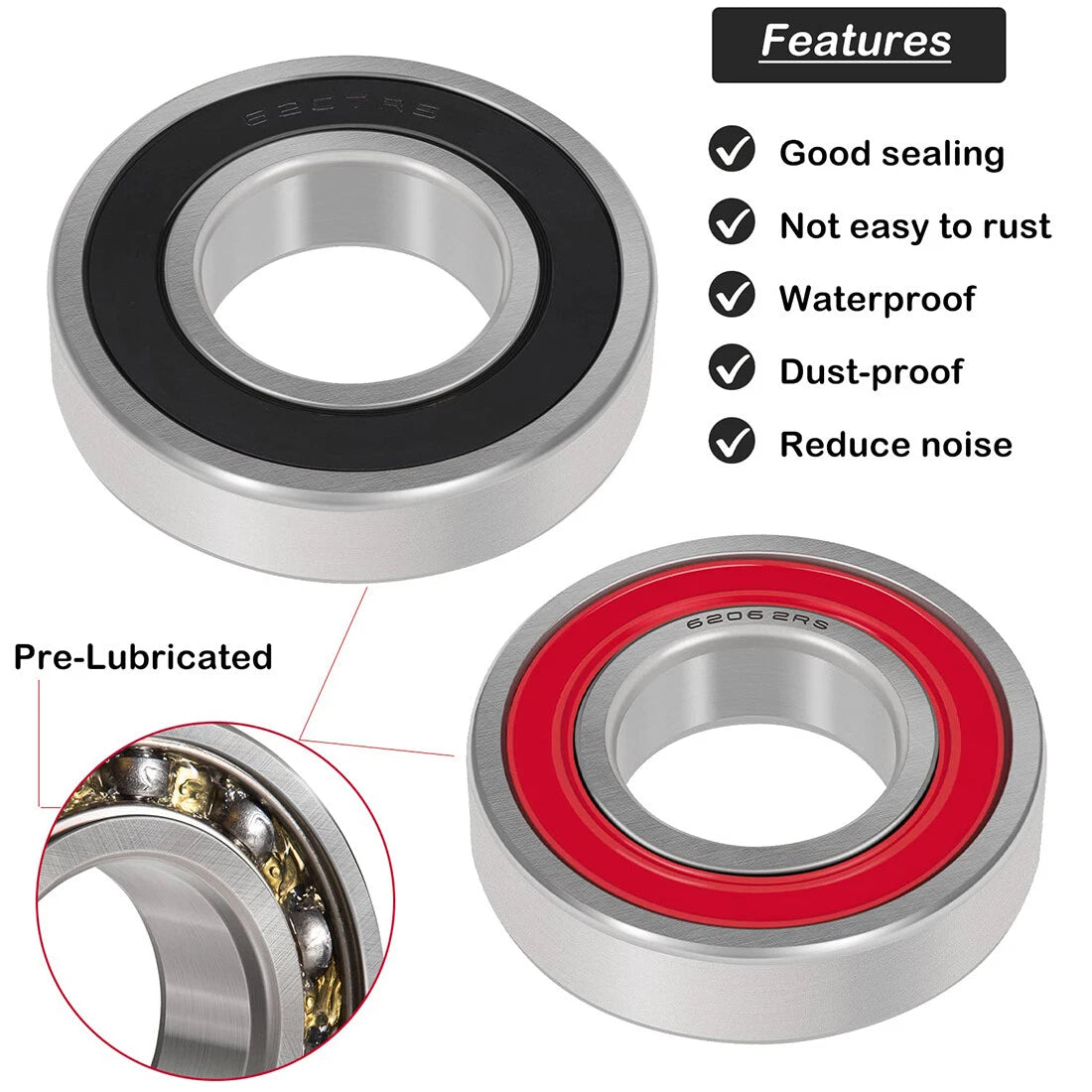 Washer Seal & Bearing Replacement Kit for DC62-00156A 6601-002637 6601-000148