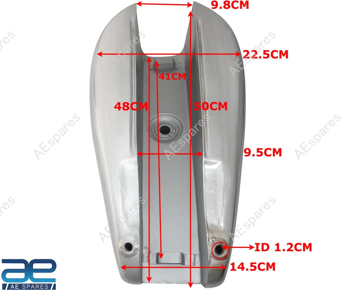 Chrome Steel Fuel Gas Tank for Triumph T120 OIF (1971–Present)