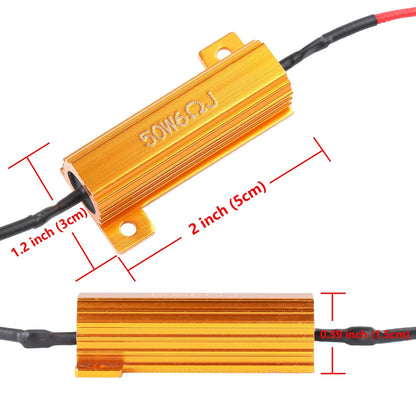 Set of 4 Load Resistors for LED Bulbs - Fix Hyper Flash Turn Signal