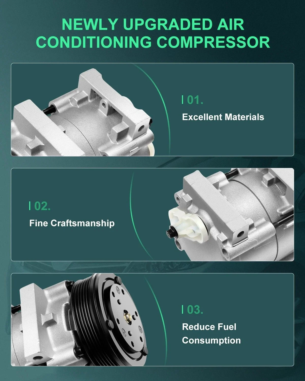 A/C Compressor for Ford E-150 E-250 E-350 1991-1996 Econoline