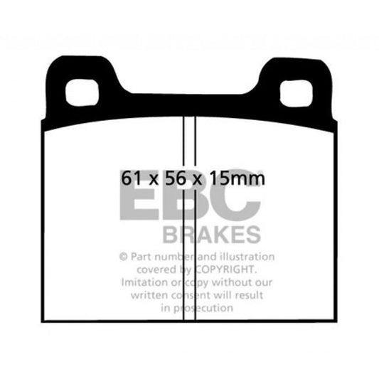 EBC Redstuff Rear Brake Pads for Volvo V70/S70 (1998–2000) TLX-ebcDP3104C-CL360A105