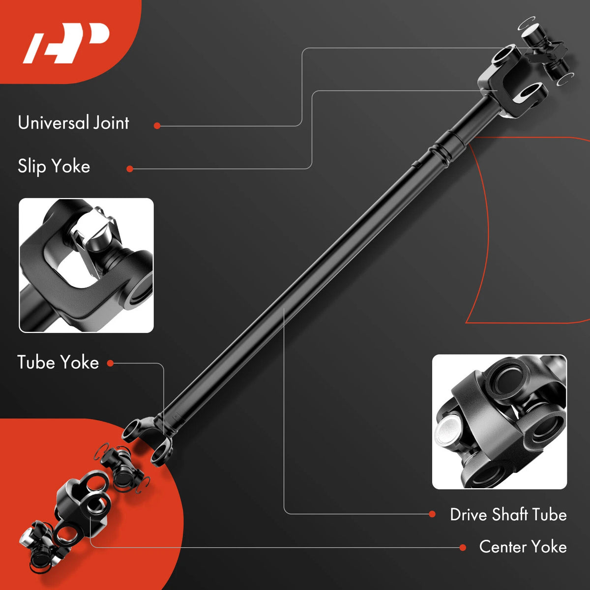 Rear Driveshaft Prop Shaft Assembly for Dodge Durango (2000–2003) 52105614AA, 946-792